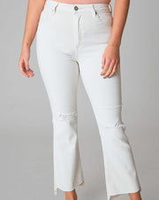 Happi High Rise Crop Flare- Sea Salt