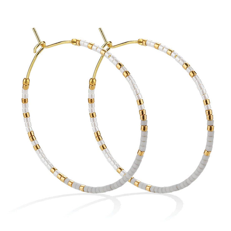 Miyuki Delica Hoop Earrings