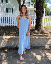 Dana Maxi Dress- Perfect Blue