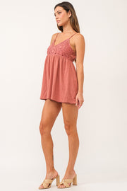 Amalfi Romper- Red Clay