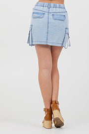 Tencel Denim Cargo Skirt