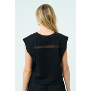 Eyelet Knit Sleeveless Top