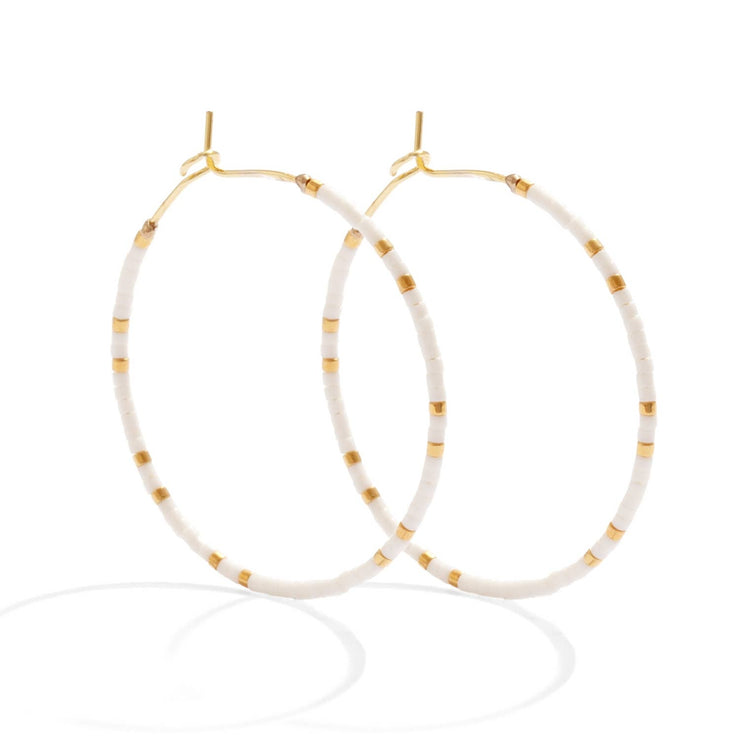 Miyuki Delica Hoop Earrings