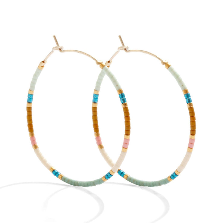 Miyuki Delica Hoop Earrings