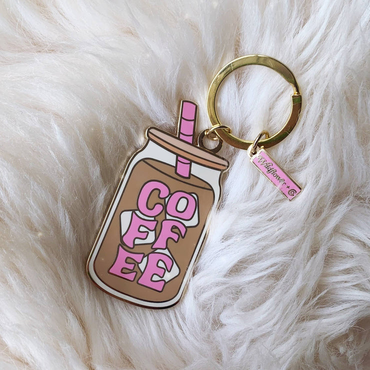 Coffee Enamel Keychain