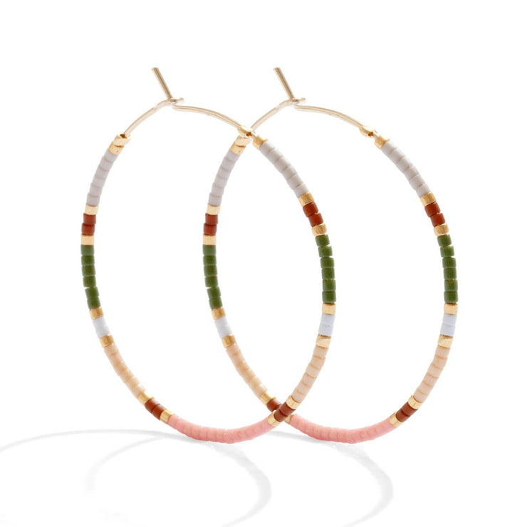 Miyuki Delica Hoop Earrings