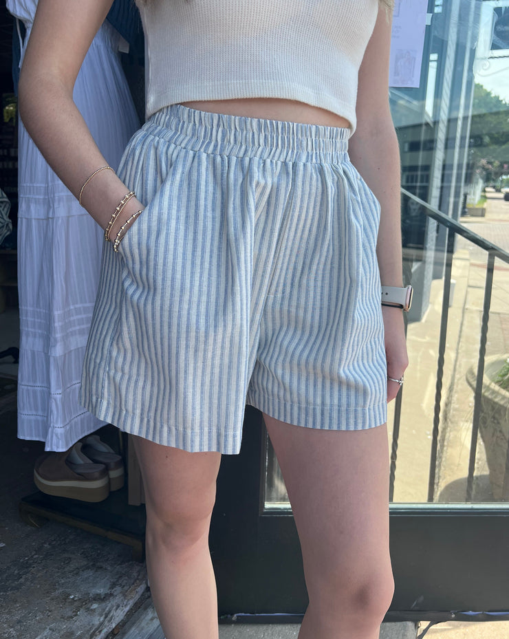 Elastic Stripe Short