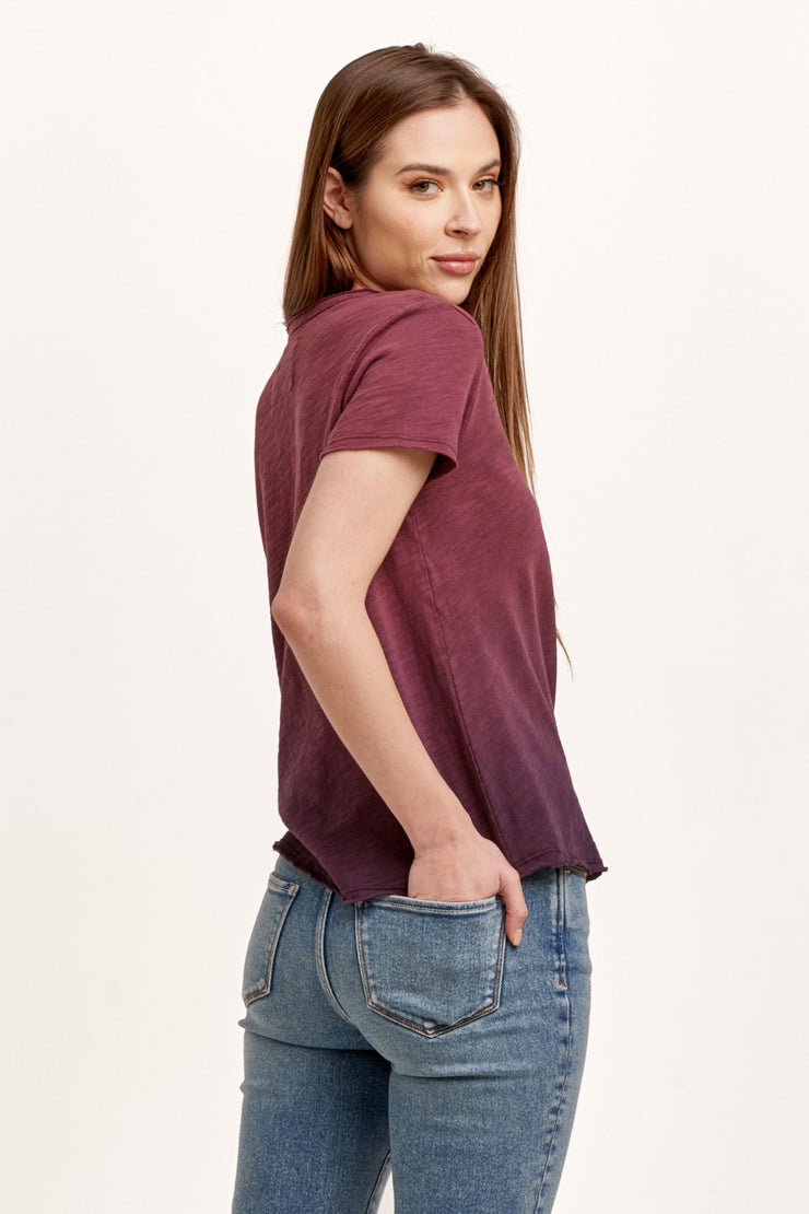 Vanya Slub Tee- Dip Dye