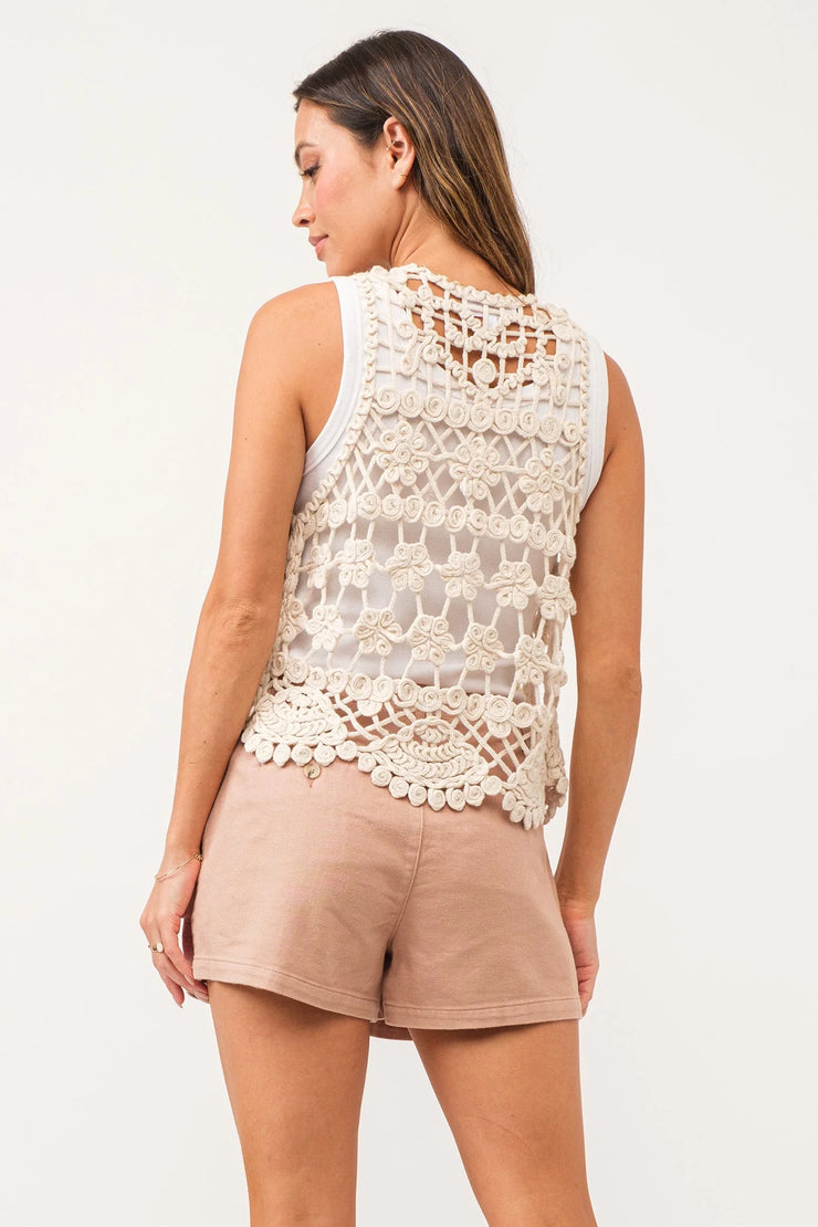 Aurelia Crochet Halter Tank