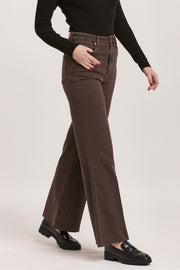 Fiona High Rise Straight Leg- Mocha Brown