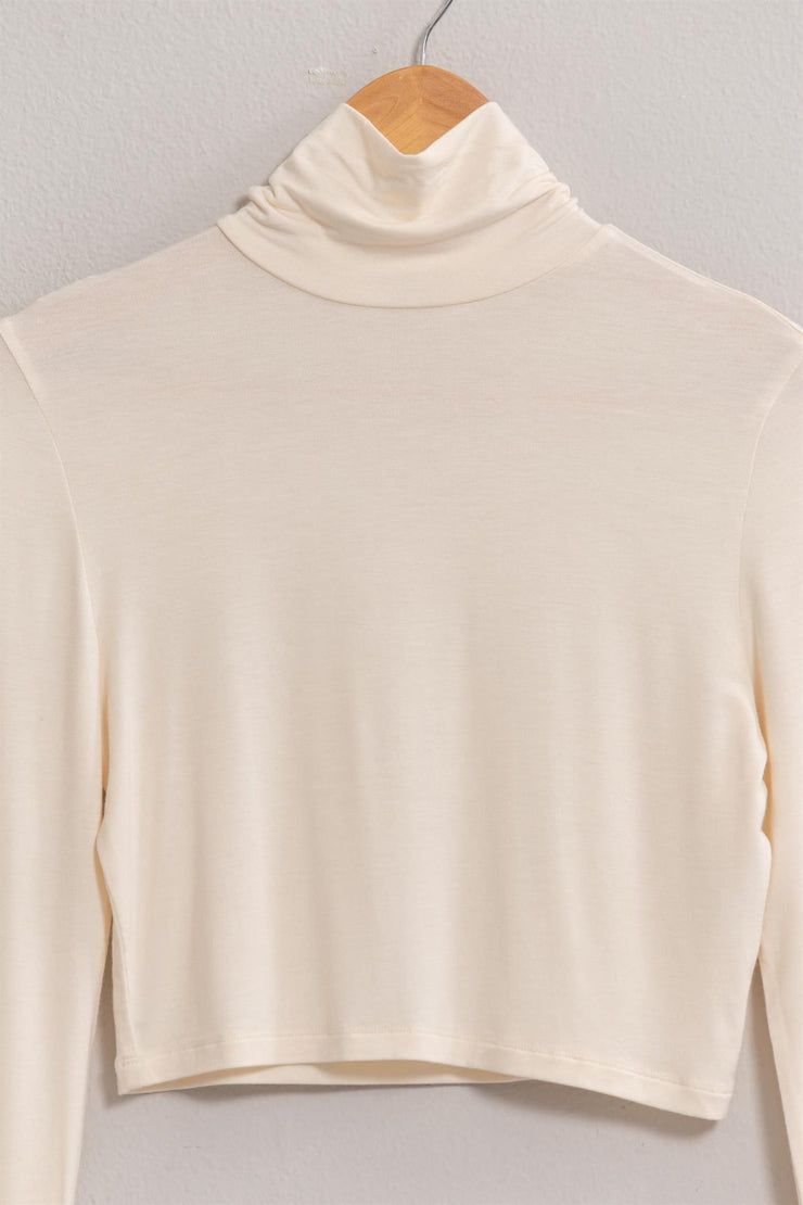 Cropped Turtleneck Long Sleeve