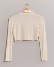 Cropped Turtleneck Long Sleeve