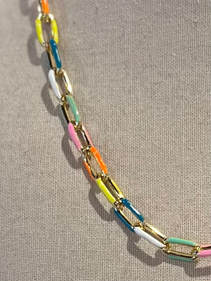 Chunky Paperclip Multi Bracelet