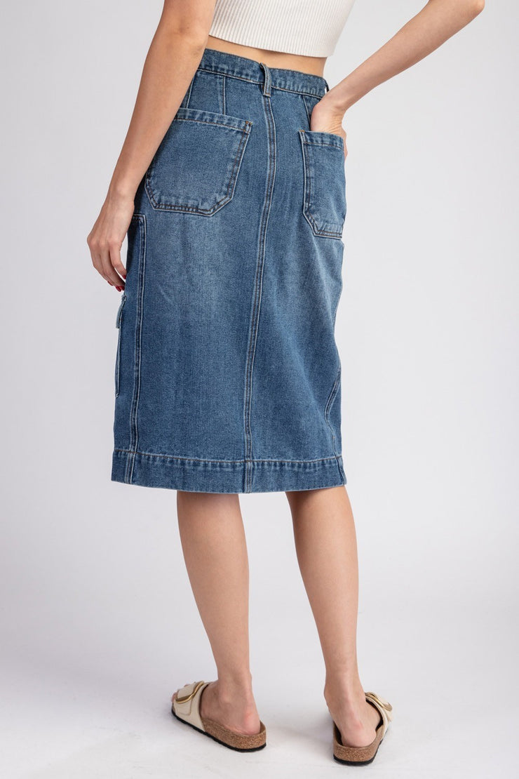 Denim Midi Skirt