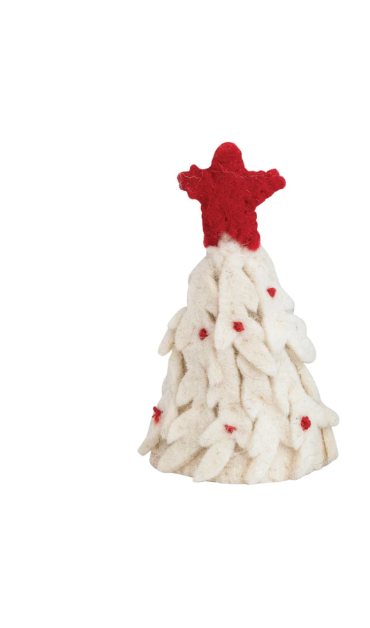 Wool Felt Tree Star Bottle Topper