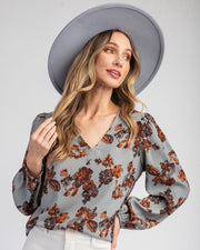 Floral Printed Long Sleeve Top