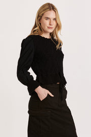 Marilyn Pointelle Mesh Sweater