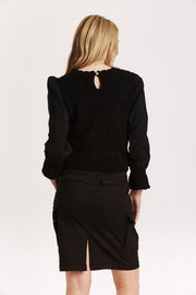 Marilyn Pointelle Mesh Sweater