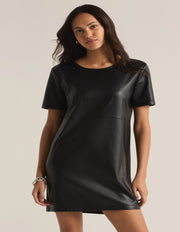 London Faux Leather Mini Dress