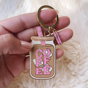 Coffee Enamel Keychain