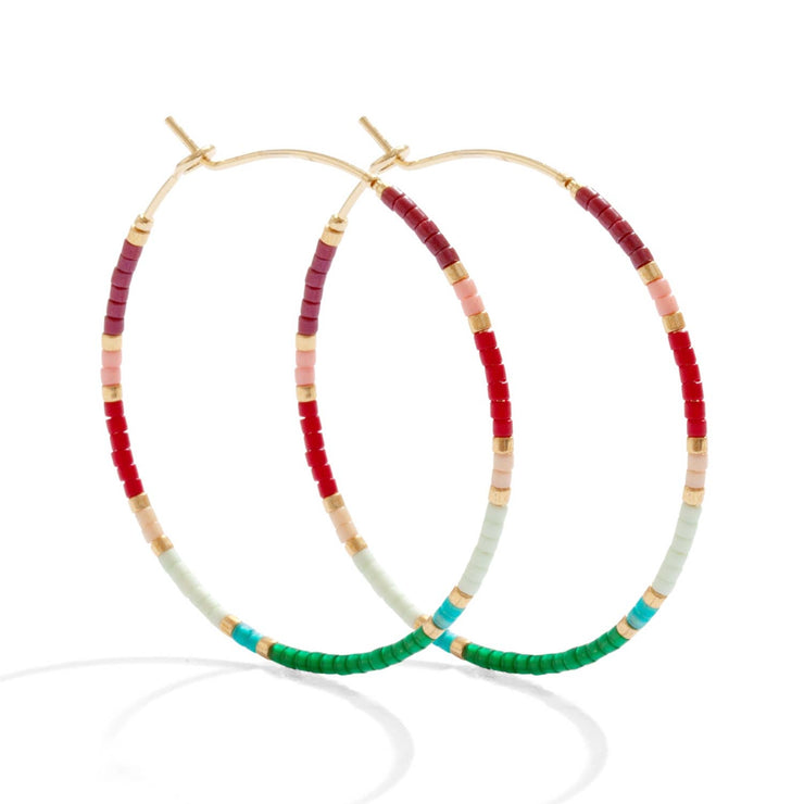 Miyuki Delica Hoop Earrings