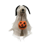 Wool Felt Dog- Ghost