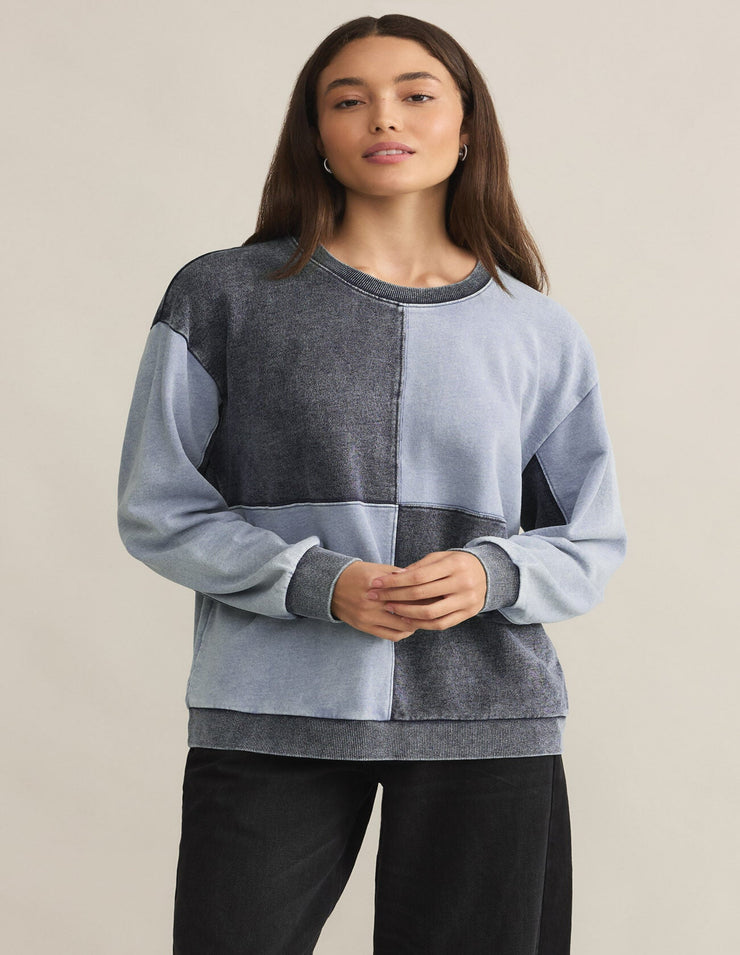 Fair and Square Denim Sweatshirt