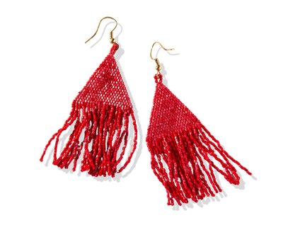 Lexie Scarlet Fringe Earrings