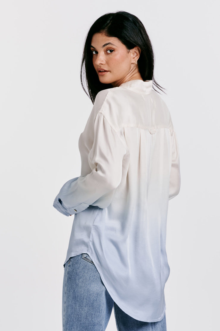 Lola Oversized Shirt - Waterfall Blue