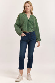 Frankie Super High Rise Crop Jean- Binz