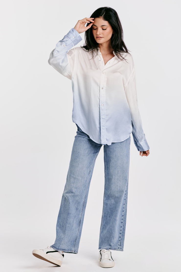 Lola Oversized Shirt - Waterfall Blue