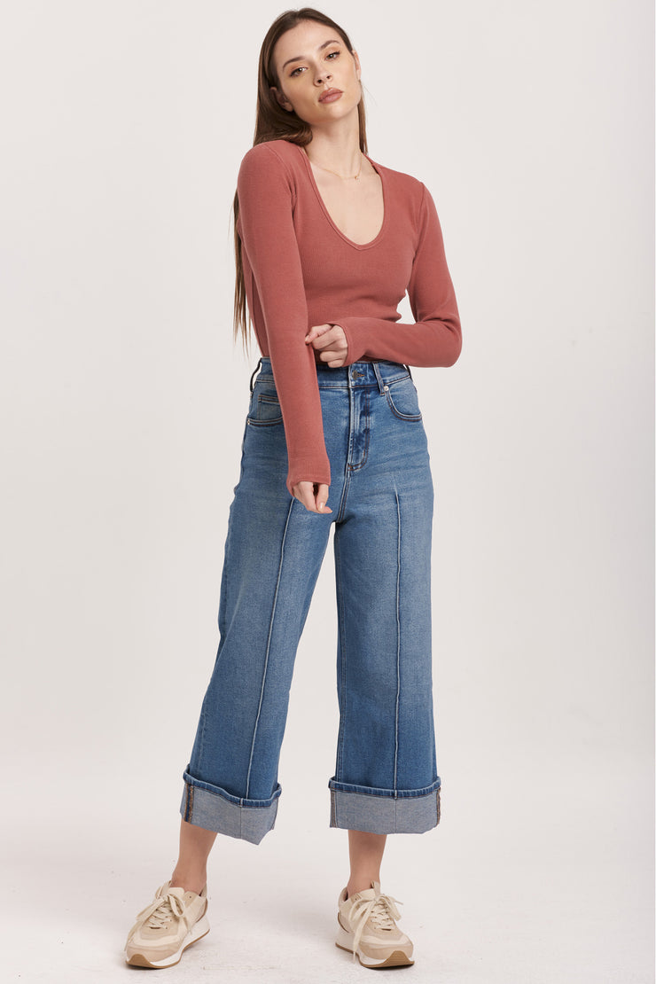 Audrey Super High Rise Crop Jean-