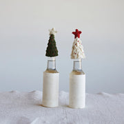 Wool Felt Tree Star Bottle Topper