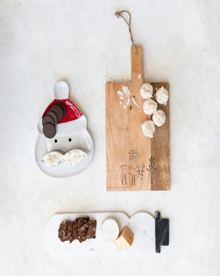 Stoneware Santa Head Shaped Platter