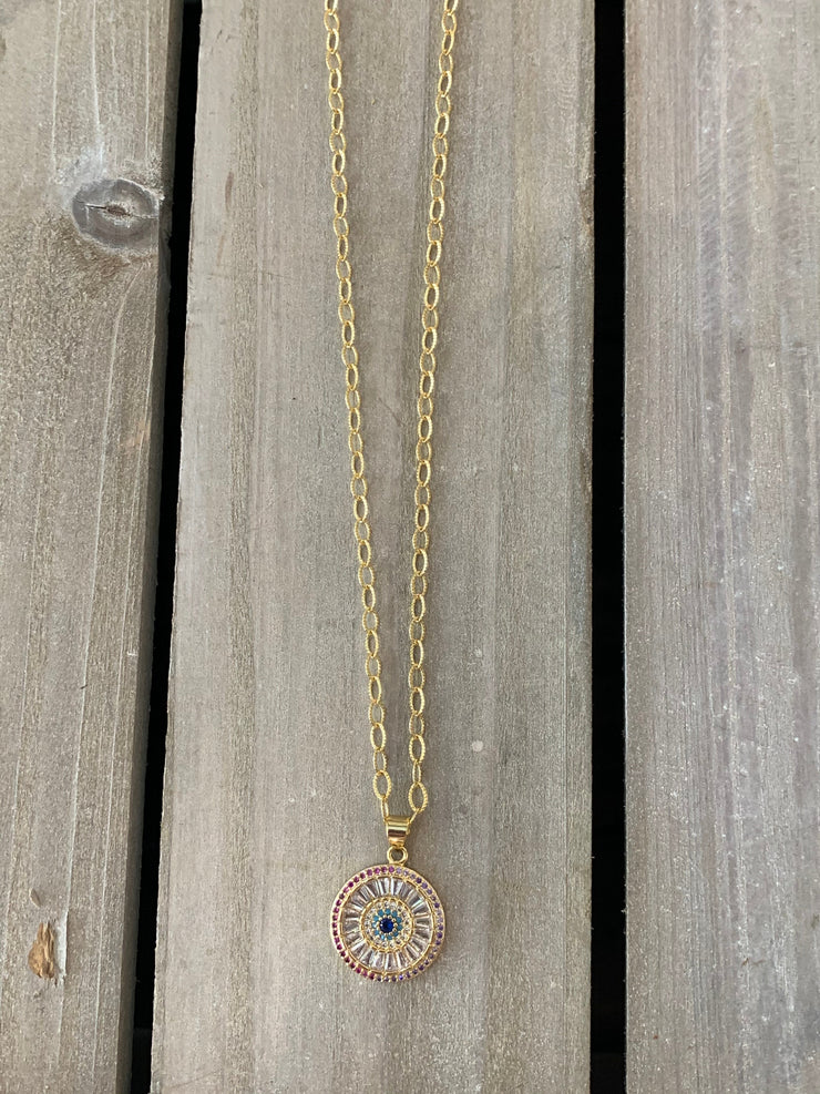 Gold Chain w Bling Pendant