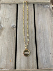 Gold Chain w Bling Pendant