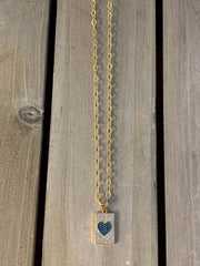 Gold Chain w Bling Pendant