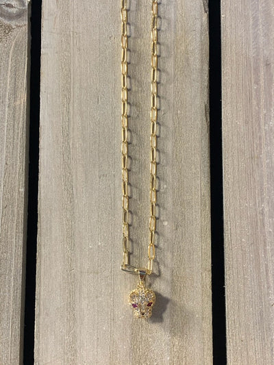 Gold Chain w Bling Pendant