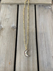 16" Gold Chain w Bling Pendant