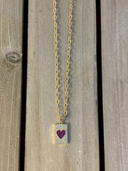 Gold Chain w Bling Pendant